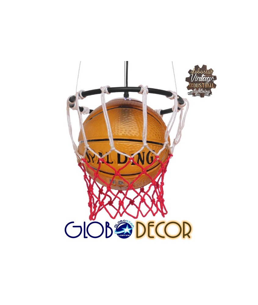 GLOBOSTAR® NBA 01027 Μοντέρνο Κρεμαστό Φωτιστικό Οροφής με Ντουί 1 x E27 AC 220-240V IP20 - Πορτοκαλί - Μ32 x Π32 x Υ58cm